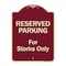 Signmission Designer Series-Reserved Parking For Storks Only Burgungy, 24" x 18", BU-1824-9760 A-DES-BU-1824-9760 - alternate 1